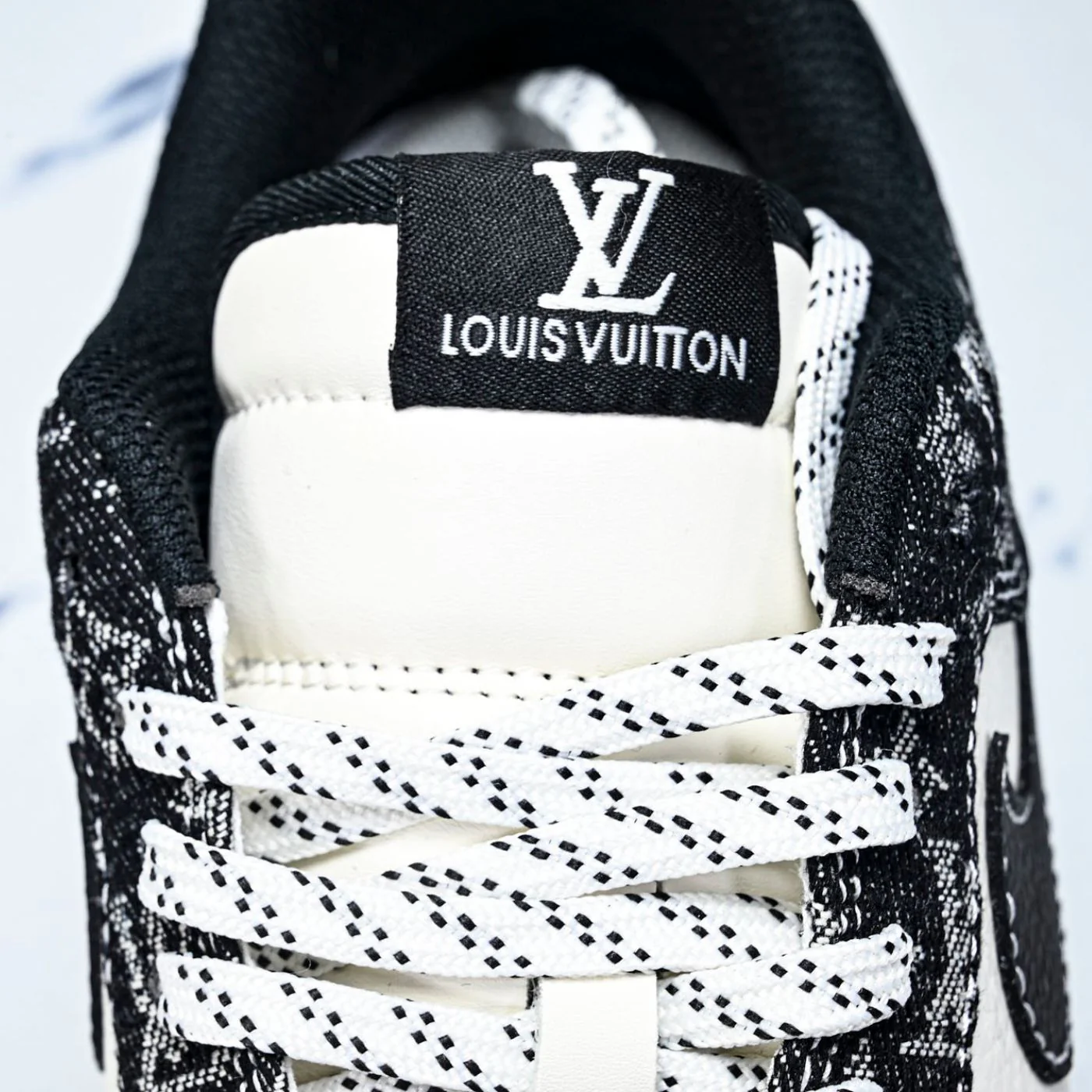 Black Denim LV Air Force 1 - Image 6