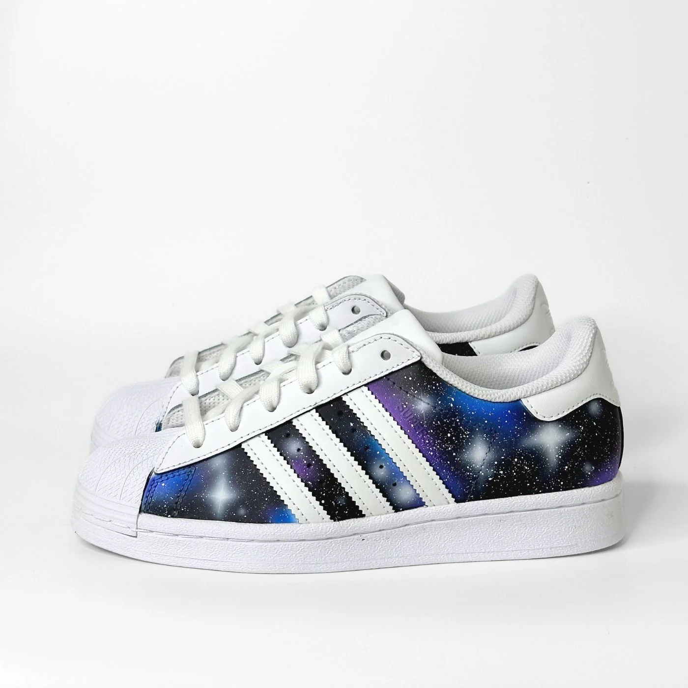 Blue Galaxy Adidas Superstar - Image 5
