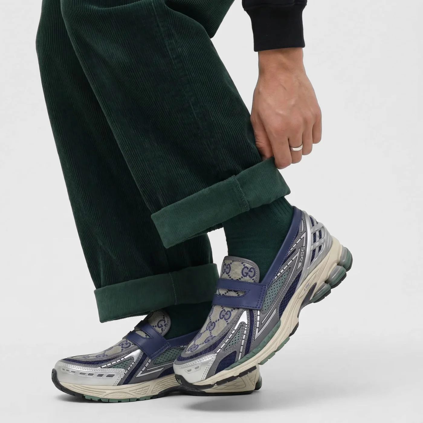 Dark Navy GG New Balance 1906L Loafers - Image 5