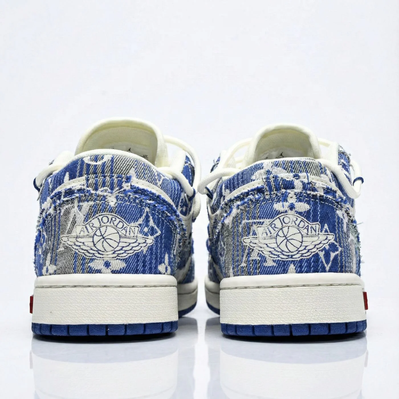 Indigo Stitch LV Air Jordan 1 - Image 6