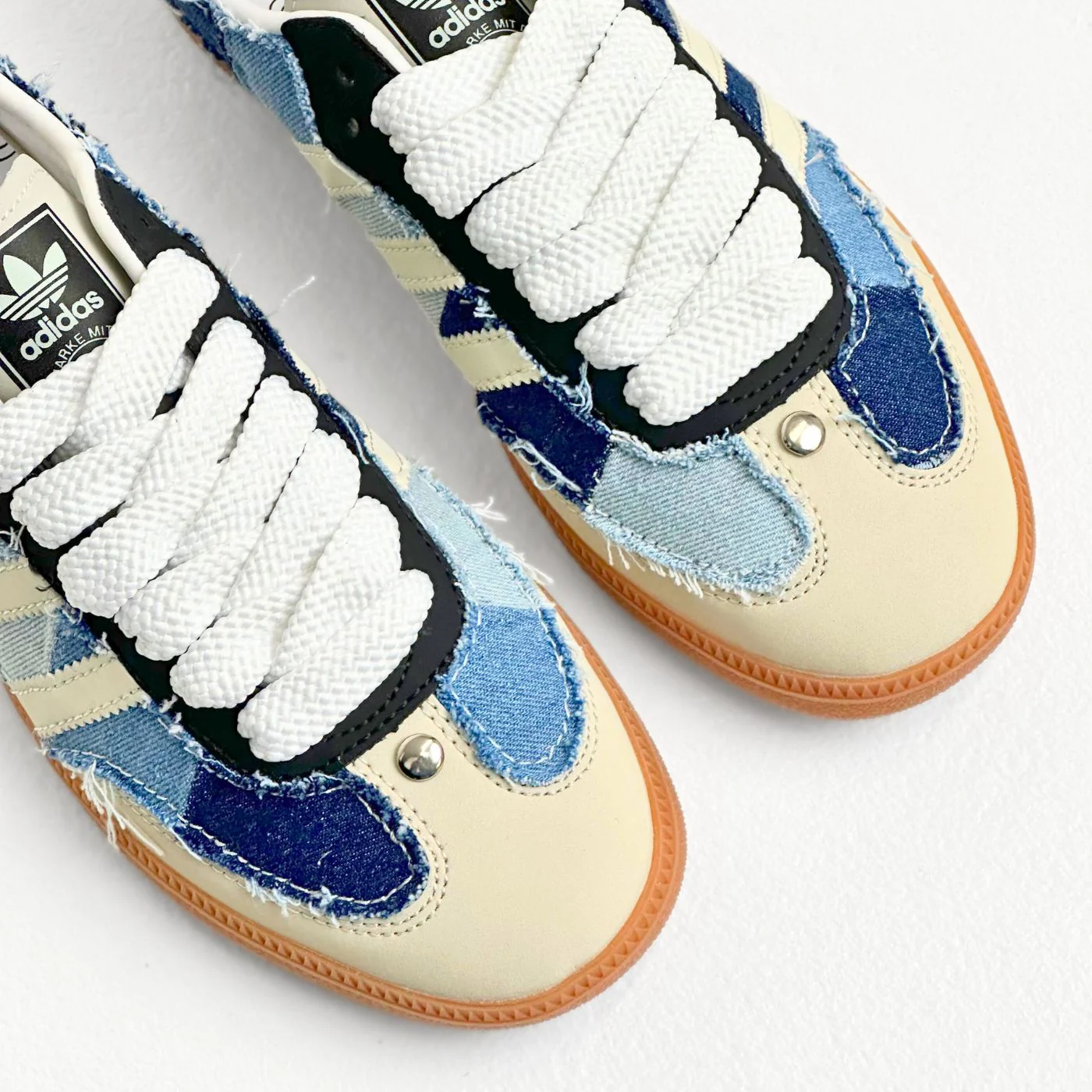 Patchwork Denim Adidas Samba - Image 3