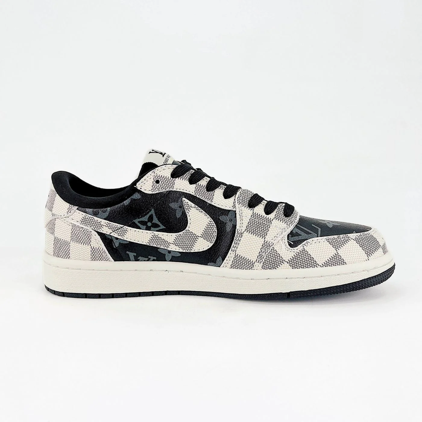 Royal Black LV Air Jordan 1 - Image 4