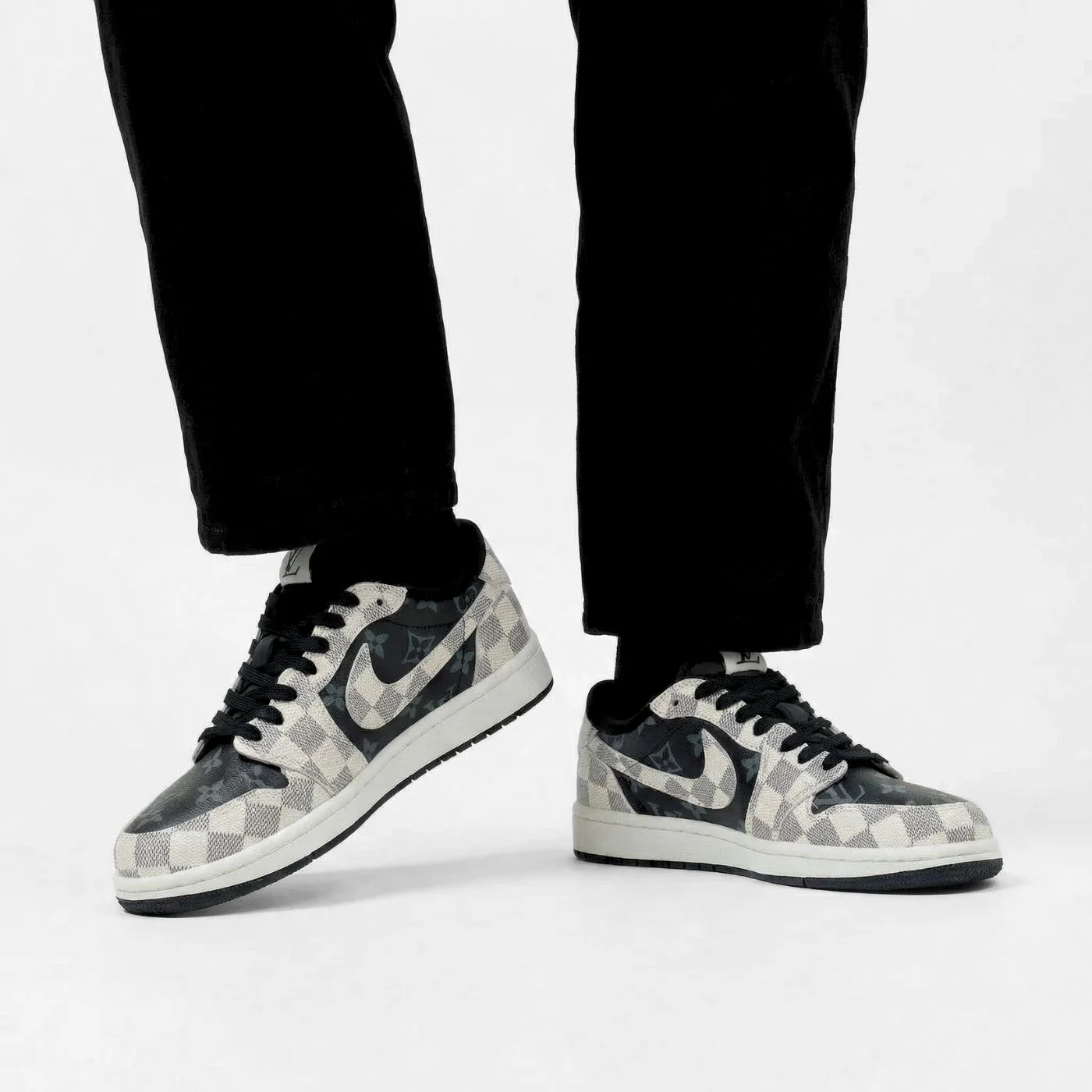 Royal Black LV Air Jordan 1 - Image 6