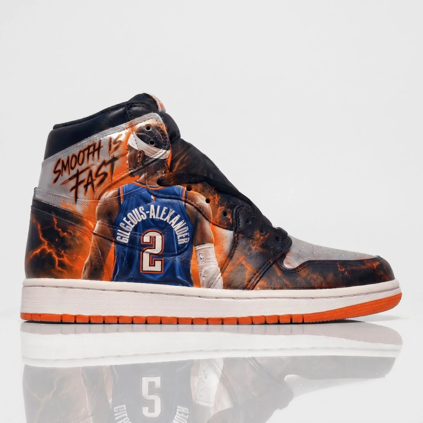 "SGA" NBA Custom Jordan 1 High - Image 5