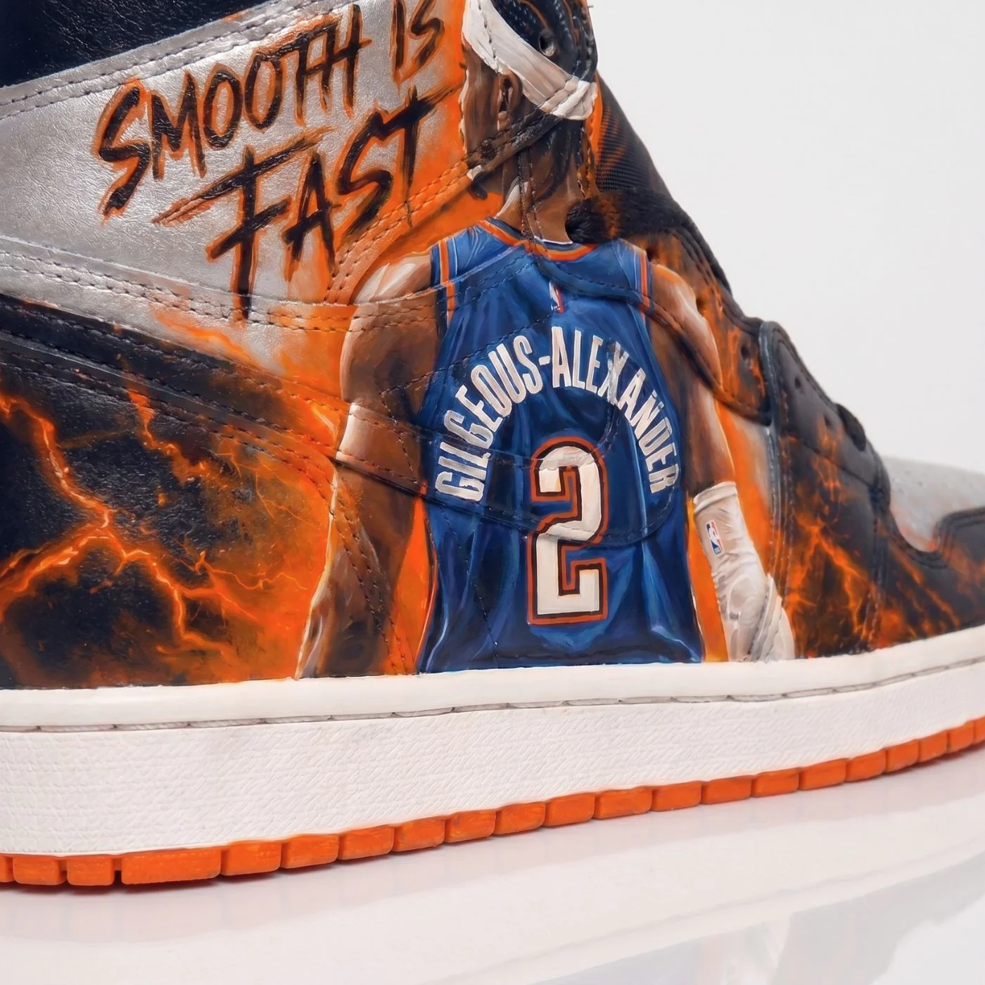 "SGA" NBA Custom Jordan 1 High - Image 8