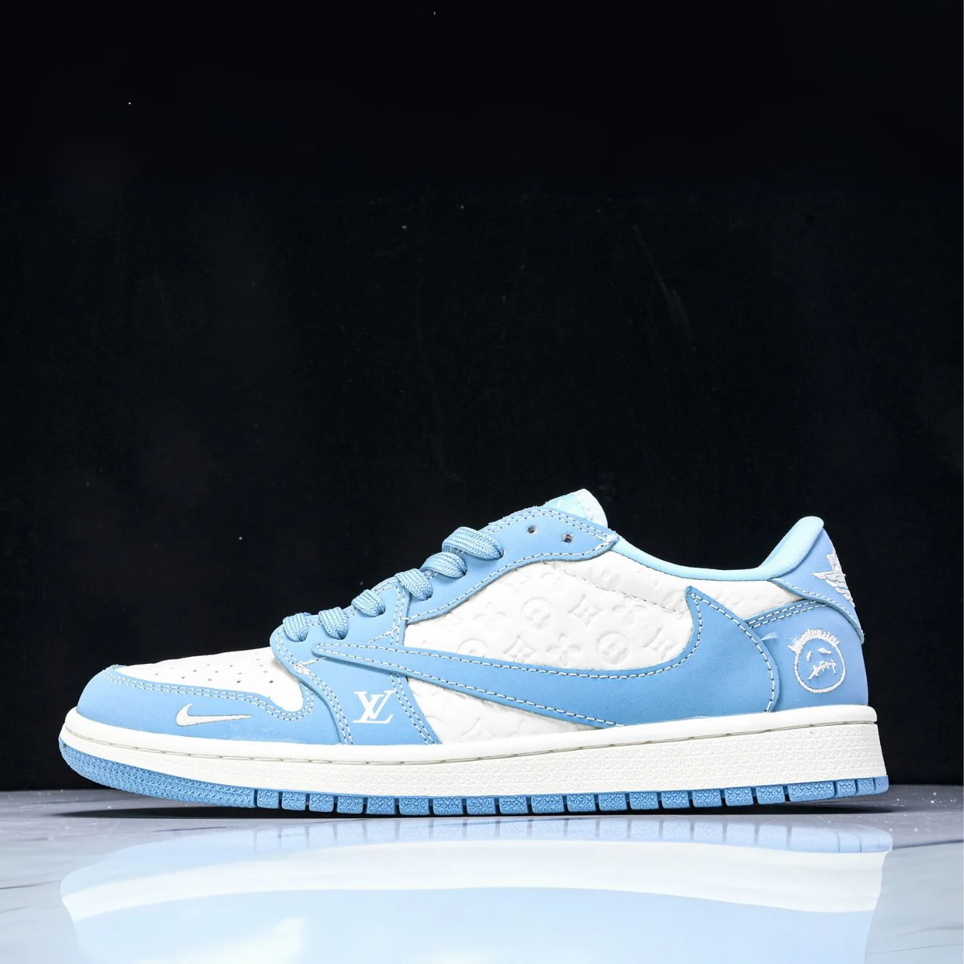 Sky Label LV Air Jordan 1 - Image 2