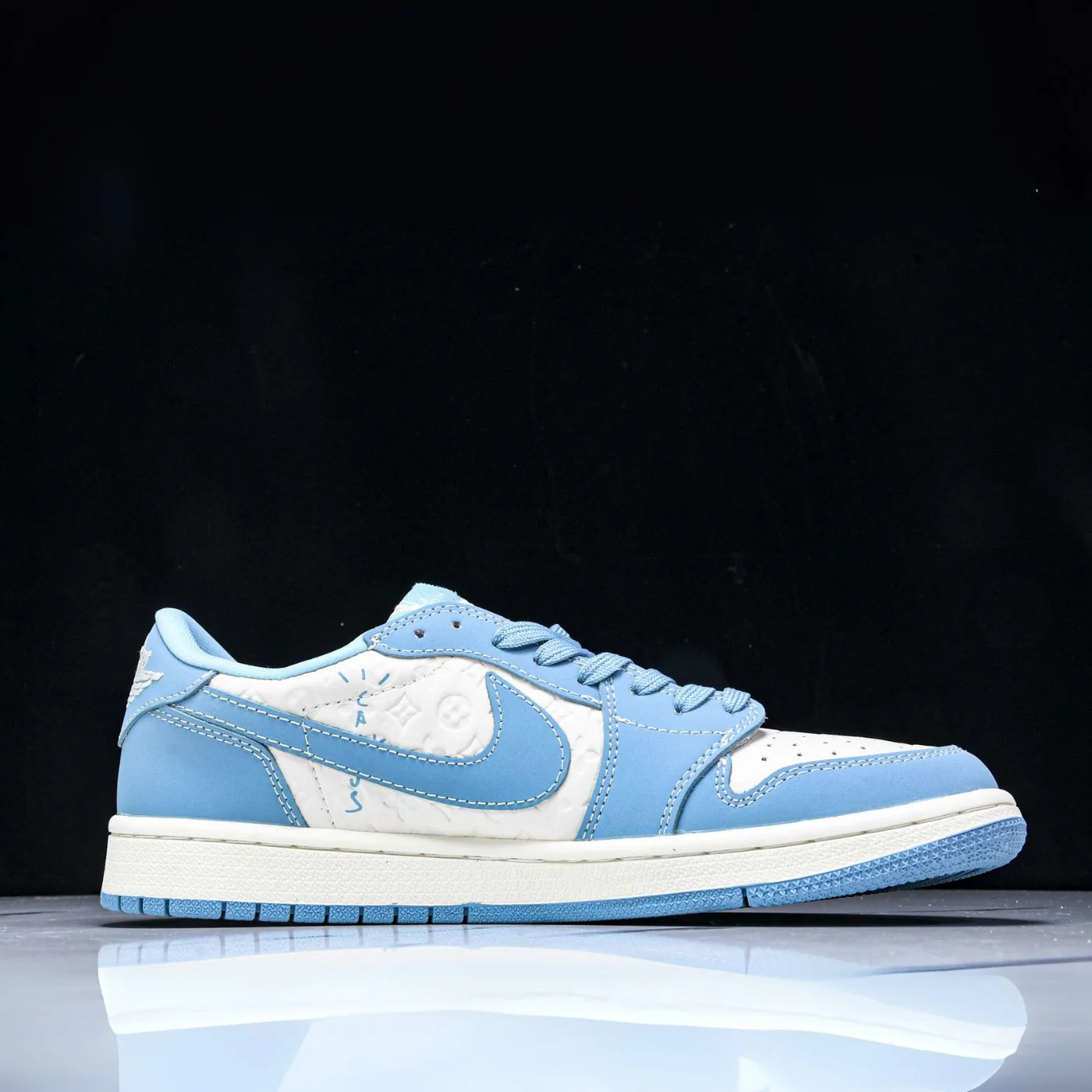 Sky Label LV Air Jordan 1 - Image 3