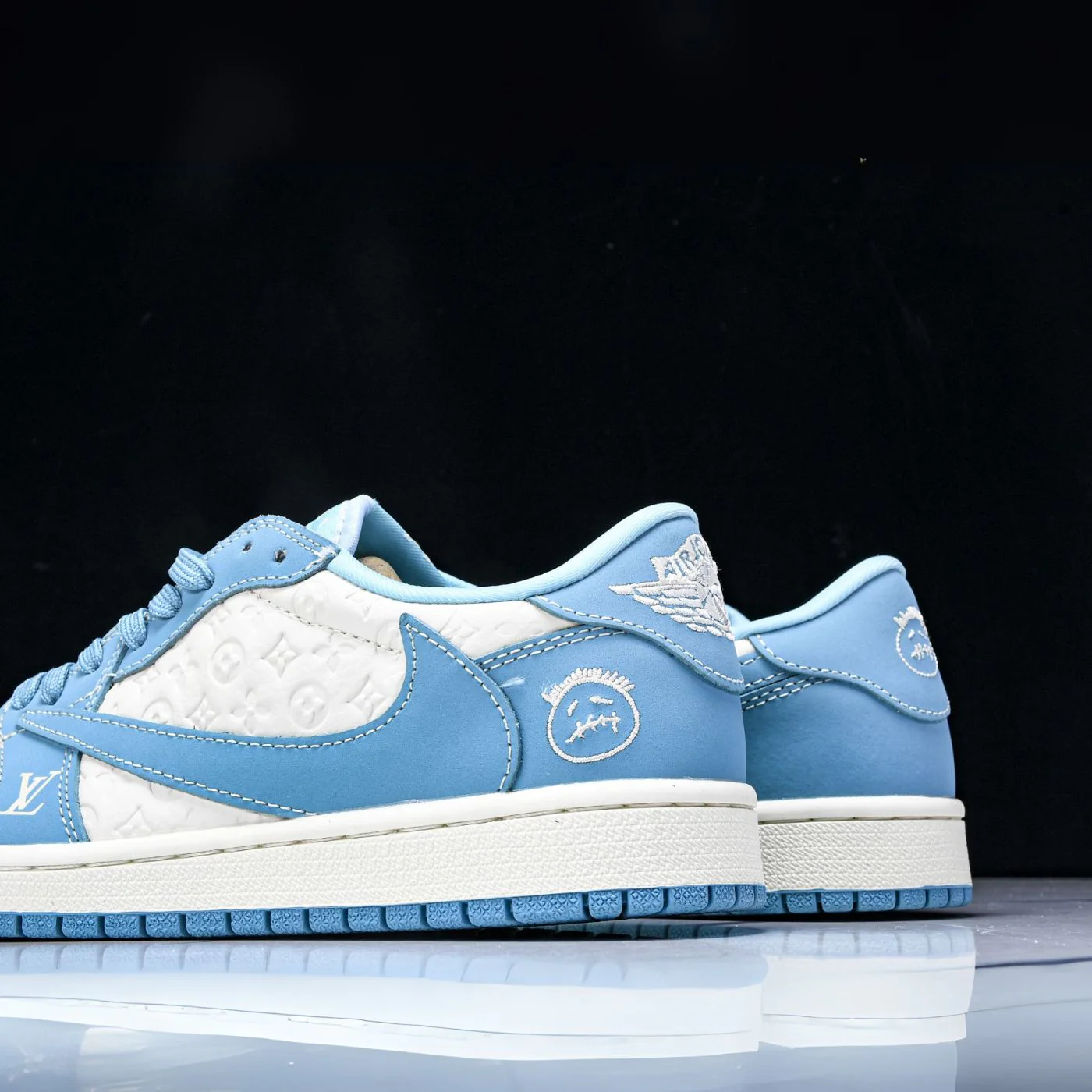 Sky Label LV Air Jordan 1 - Image 4