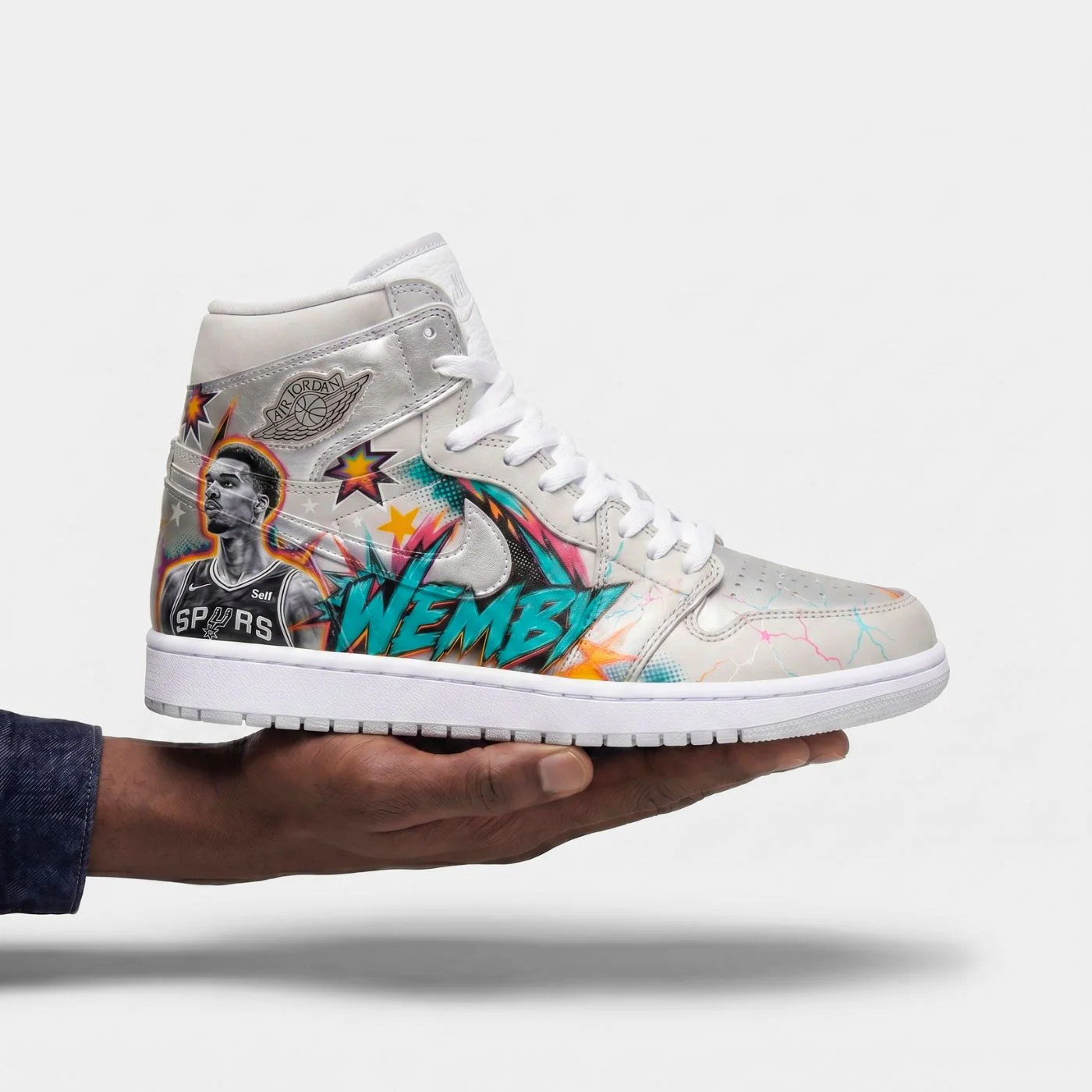 "Wemby" NBA Custom Jordan 1 High - Image 6