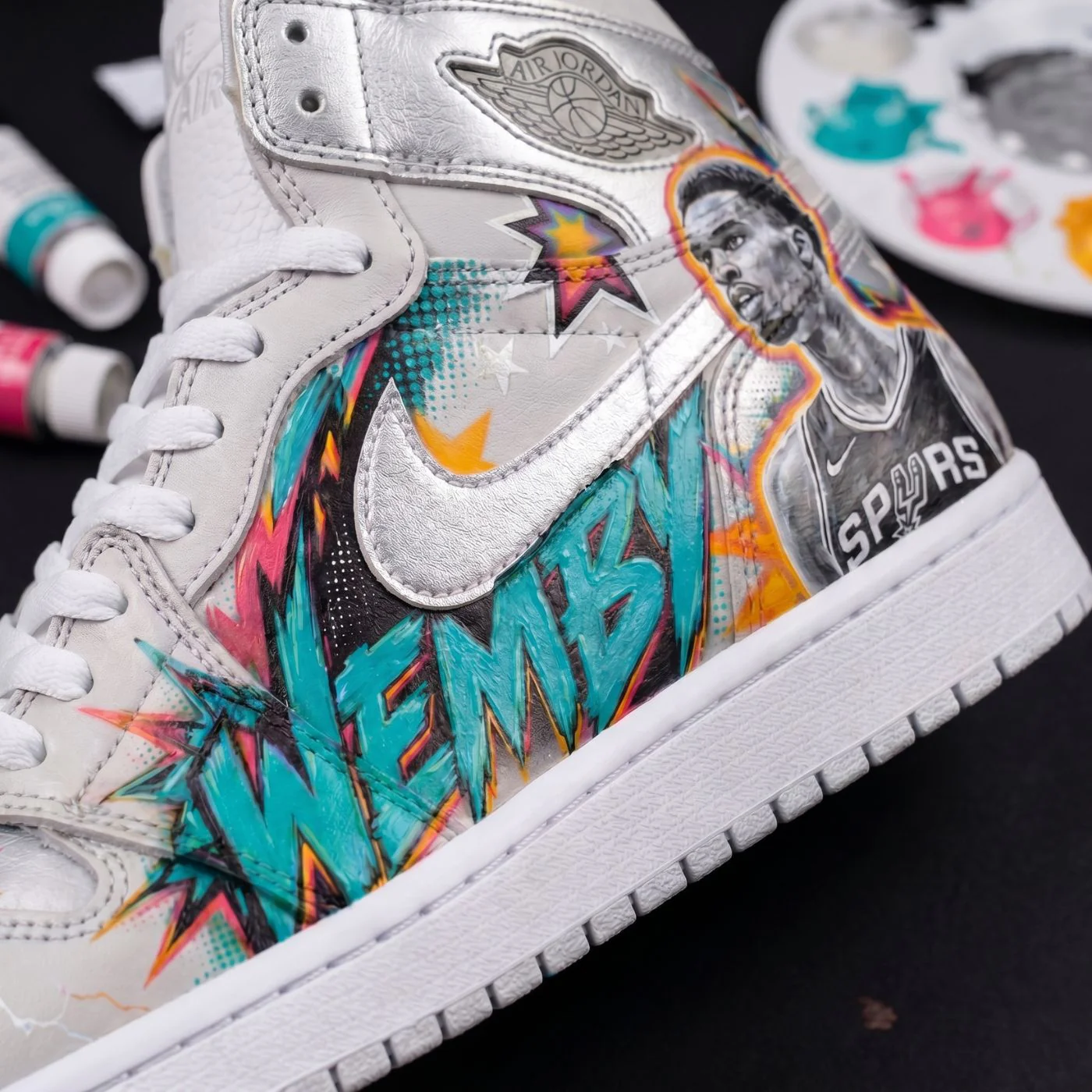 "Wemby" NBA Custom Jordan 1 High - Image 7
