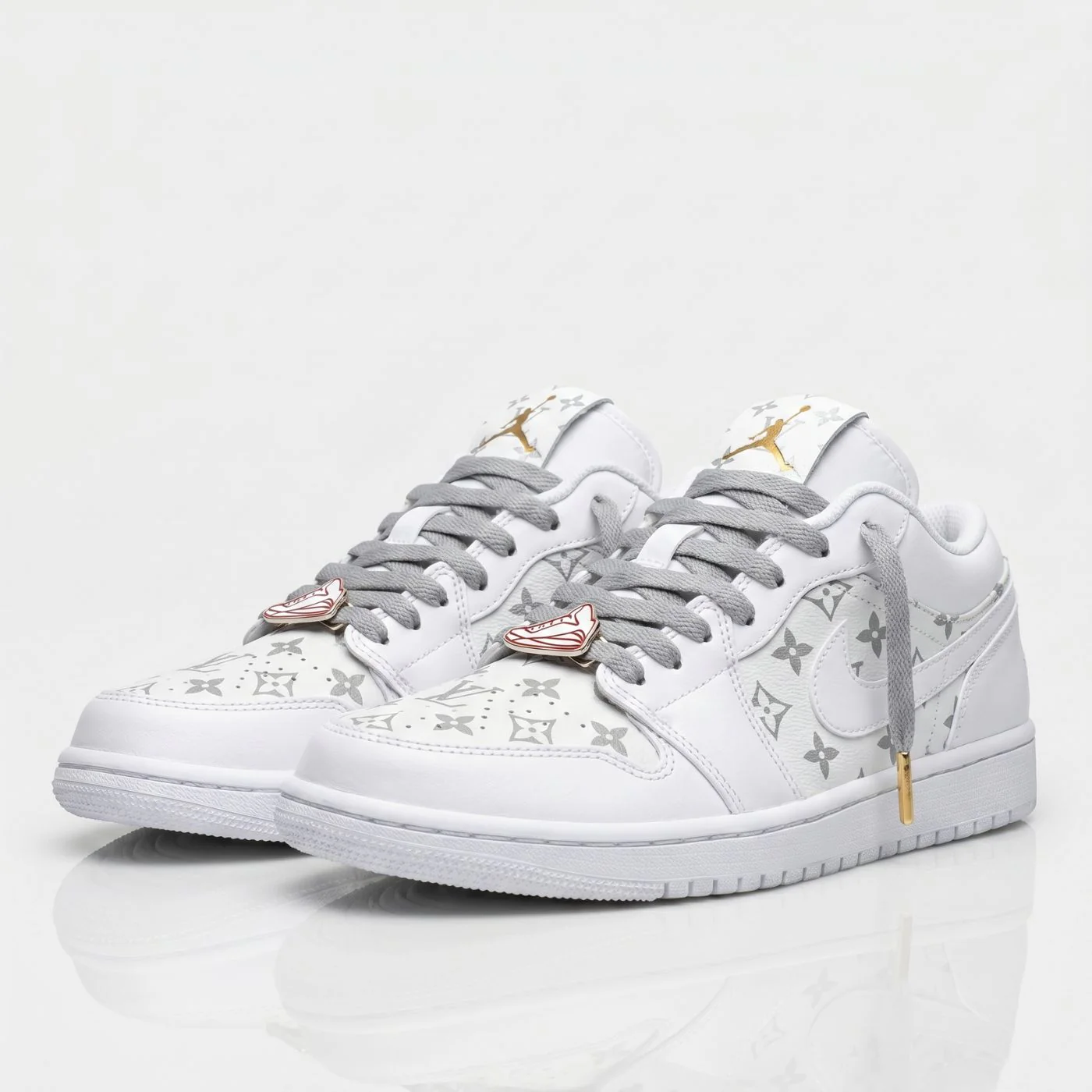 White LV Jordan 1 Low