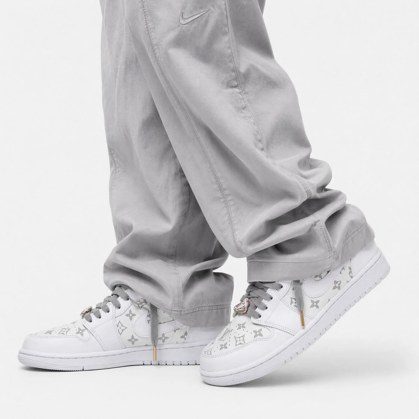 White LV Jordan 1 Low - Image 6